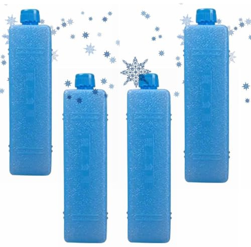 Dayysiuy 4 Pack Kühlakkus Für Kühltasche, Kühlakku Für Kühltasche Klein, Dünne Kühlakkus Für Kühlbox, Eiskristallbox, Platzsparende Gefrierpackungen, Für Picknicks Camping Outdoor