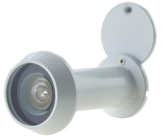 Kooples Hardware 180 Degree Door Viewer – Wide Angle Spyhole for 50–70mm Thick Doors – Peephole Lens for Secure Front & Apartment Doors (White)