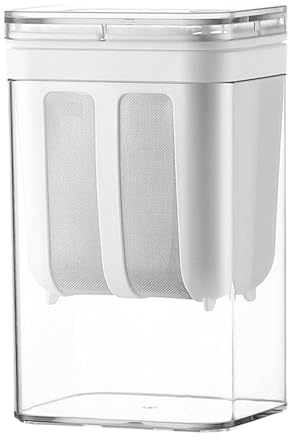 Acunny Colador de yogur de acero inoxidable, colador de alimentos de 1,8 l, con bolsa de malla fina, taza de filtro reutilizable con bolsa de malla fina para kéfir, bayas, café y leche de soja