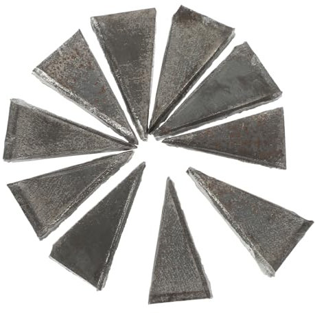 Angoily Carbon Steel Hammer Wedge and Triangular Fixing Wedges Set, Heavy-Duty Metal Repair Tool for Axe Handle Installation and Outdoor Use, 20pcs Large Size Fixing Nails Kit