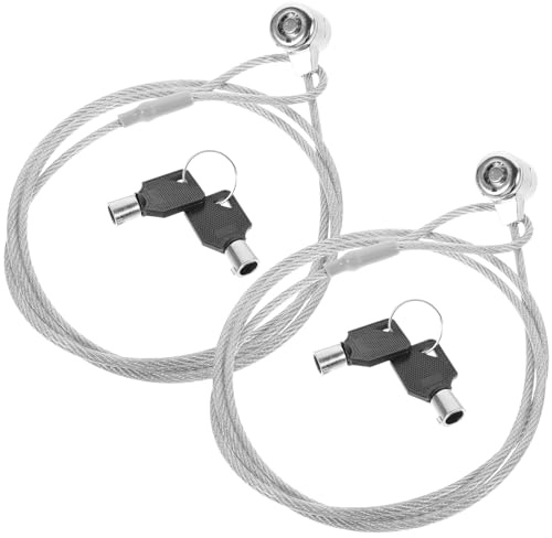 Serratura per Laptop Cavo di Sicurezza, 2 Set in Lega Rotabile a 360° | Blocco per Computer Portatili, Design Leggero, Accessorio per Monitor e Tablet, Compatibilità