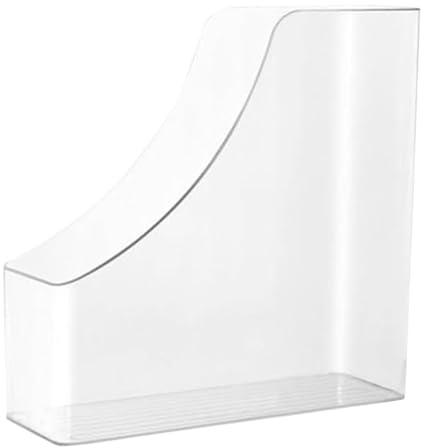 Generisch Stehsammler A4, Dokumenten Organizer, Zeitschriftensammler, Ordner Weiß 22.5x22.5cm, Bücherregal Büromaterial Tischzeitschriftenhalter Ordnerhalter Plastik Transparent (1pcs)