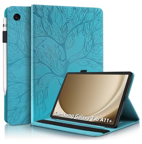 Succtopy Hülle für Samsung Galaxy Tab A11+/A11 Plus 11 Zoll 2025 SM-X230 SM-X235 SM-X236B Folio Flip PU Leder Schutzhülle Tablet Hülle mit Pen Halter und Standfunktion Blau