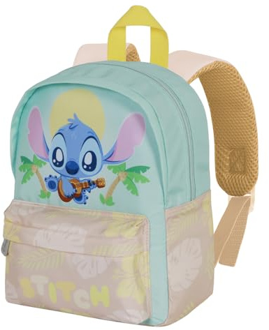 Disney Lilo y Stitch Music-Mochila Preescolar Joy, Verde, 22 x 27 cm, Capacidad 5 L