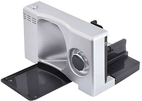 Frozen Meat Slicer Machine | Professional Bread Cutter with Adjustable Thickness 0-15mm | 100W Power & 170mm Stainless Steel Blade | for Kitchen, Deli & Home Use