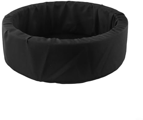 Zilimontt Estanque flotante con tela tejida para plantas acuáticas y refugio de peces, tamaño grande, 23 cm de diámetro interior, negro (L)