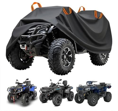 Housse de Quad pour Bosuer BSE-50 2019–2025, Tissu Oxford Résistant à l’Eau Housse ATV, Sangles Réglables avec Bandes Réfléchissantes, Protection Solaire,C XXL