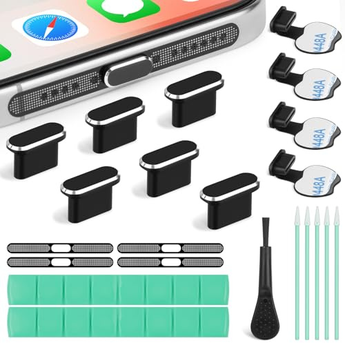 AXFEE USB C dammpluggar, 21 st rengöringssats för telefonport, USB C-portskydd