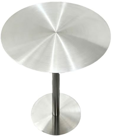 Preferspace Runder Stehtisch aus Edelstahl in Barhöhe for Cocktailpartys, Hochzeitsfeiern und Private Treffen(60cm/23.6in)