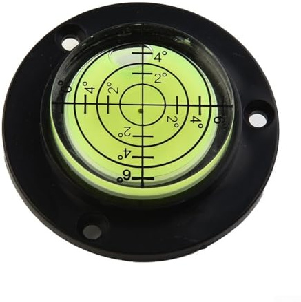 Yuanpgky Niveau à bulle rond de 50 mm avec un diamètre de niveau de 32 mm et une hauteur de 12 mm pour une visualisation à 360 degrés pour les niveaux Bullseye
