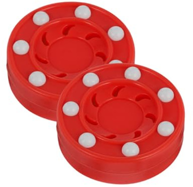 Toyvian Discos Profesionales para Hockey sobre Patines 2 Piezas Núcleo Resistente para Entrenamiento y Partidos Masculinos y Femeninos en Interiores y Exteriores