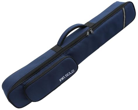 Guangcailun Vielseitiger Saxophonkoffer, wasserdichter Oxford Stoff, gepolstert, für Sopransaxophonmusiker und künstler, Saxofon Gigbag Koffer mit Außentasche und Griff, Tiefblau, 80 x 8 x 9 cm