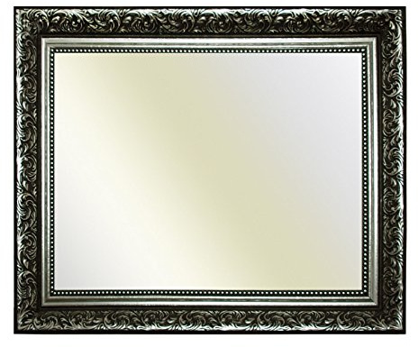 Neumann Bilderrahmen Barockrahmen 10939, ARG Silber verziert, als Spiegel, 60x80 cm