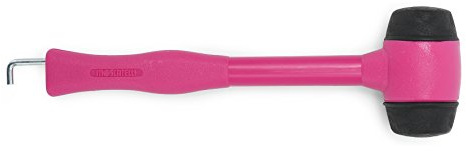 Moscatelli Martello Campeggio Polivalente, Robusto ed Ergonomico con Gancio per Estrarre Picchetti – Leggero, Compatto e Resistente, Ideale per Terreni Morbidi, Umidi e Misti - Fuxia