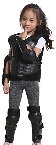 Kids Dirt Bike Full Body Protector Youth, Motorcycle Riding Bike Vest Jacket Knee Elbow Protectors Chest Back Spine Guard for Snowboarding Off-Road Cycling Skiing Motorbike Motocross