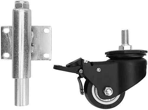 Pkfinrd Trolley for Möbelwerkzeugwagen 2,5 Zoll Mangan-Stahlhalter TPU. Universal-Caster-Werkzeuglaufrad mit Bremse (Size : Manganese Steel Spring Rod)