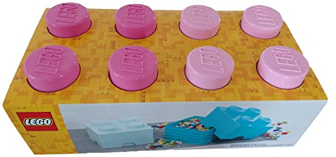 LEGO 2 Stück Box rosa pink - stapelbar - Aufbewahrung - Kiste - ohne Inhalt