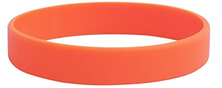 EIFINE 1 Stück Silikonarmbänder 10 Farben Gummiarmbänder Weiche 20cm Armbänder (Size : 20cm, Color : Orange)