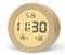 aboveClock Wecker Digital, Batteriebetriebene Uhr Tischuhr, LCD Alarm Clock Wecker Holz mit Temperaturanzeige, Snooze, Hintergrundbeleuchtung für Schlafzimmer Schreibtisch Reisen【Holz】