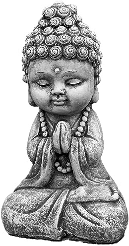 stoneandstyle stenfigur Buddha Shiva baby sittande frostbeständig stengods solid