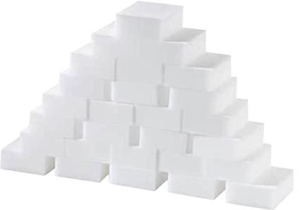 GLEAVI Reinigungsschwämme Haushalt 50 Stück 2x6x10cm Schwamm Pad Weiß Hochdicht Elastisch Für Küchen Und Bad Hartnäckige Verschmutzungen Entfernen