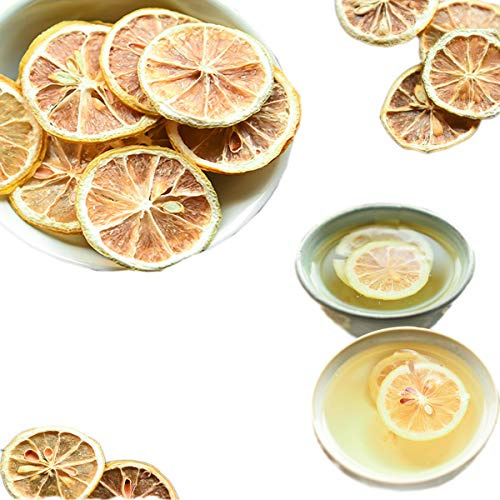 Rodajas de Limón Fresco Té de Hierbas Té de Hierbas Té Perfumado Original de China Buen Té Té de Flores Orgánico Natural Comida Verde sin Aditivos Té de Hierbas (100g)