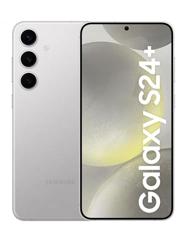 Samsung Galaxy S24+ AI Smartphone, Android-Handy ohne Vertrag, 12 GB RAM, 256 GB Speicher, 50-MP-Kamera, Lange Akkulaufzeit, Marble Gray, 3 Jahre Herstellergarantie