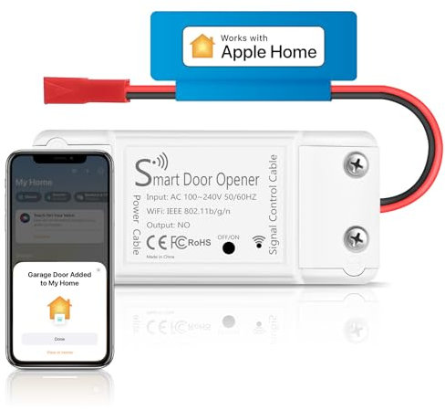Smart Garage Door Opener Remote, Compatible with Apple HomeKit, Siri，Amazon Alexa, Google Assistant, Multiple Notification Modes, No Hub Needed by OUVOPO