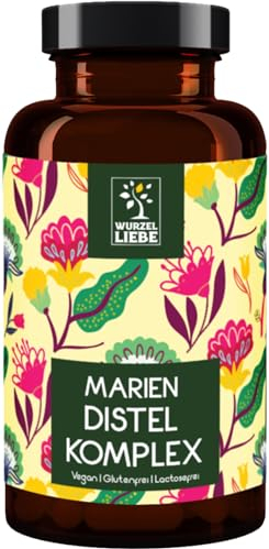 Mariendistel Artischocke Löwenzahn - Hochdosiert mit 80% Silymarin - frei von Zusätzen - vegan - 120 Kapseln für 4 Monate - Wurzelliebe