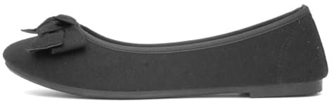 Lilley Womens Black Bow Ballerina Shoe - Size 3 UK - Black