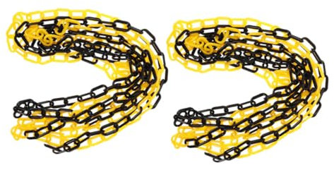 Gatuida 2 Stück Kunststoff Sicherheitskette 5 Meter Verkehrs Absperrketten Zur Menschenkontrolle Absperrkette Für Sicherheitsabsperrungen