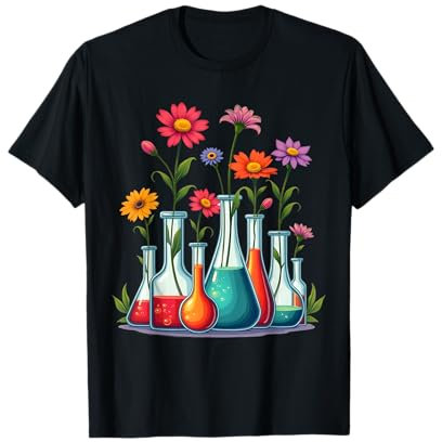 floral beakers chemistry lab teacher T-Shirt