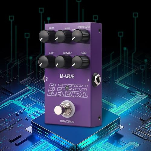 Pedal de retardo digital, pedal elemental, 9 efectos de retardo, soporta pedal de guitarra para modo TAP y Hold, tiempo de retardo largo de 3000 m