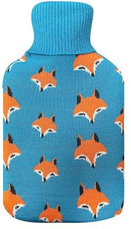 Bolsa de Agua Caliente 1,7L Flexible con Forro Azul, Dimensiones 20x32x4 cm, Agradable al Tacto, Ideal para Relajación y Alivio del Dolor.