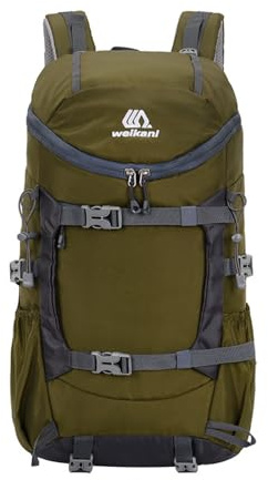 Wanderrucksack 40L,CEIEVER Wanderrucksack Herren Damen mit Regenhülle Wasserdichter Rucksack mit Rückenbelüftung und Netzrücken Trekkingrucksack für Radfahren,Bergsteigen und Reisen (Armeegrün-30L)