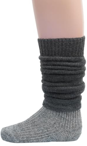 Hirsch Natur, Calentadores de piernas para bebés y niños pequeños, 100% lana, antracita, Talla única