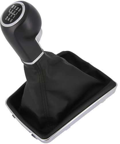 Recambo Set de pomo y funda para palanca de cambio de 6 velocidades compatible con Opel Astra H, 2004-2014, Plug & Play, funda para palanca de cambio con marco, color negro