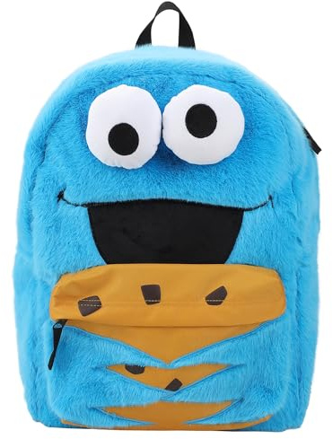 Bioworld Sesamstraße Krümelmonster Rucksack, 43,2 cm, Blau