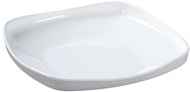 5 platos cuadrados cuadrados de porcelana blanca esmaltada de estilo nórdico, exquisitos platos hondos de 8 pulgadas de profundidad