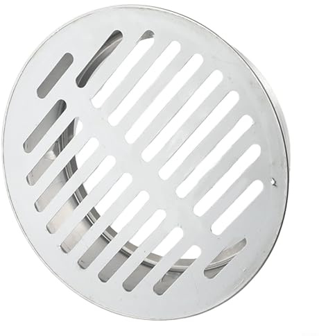 Couvercle de vidange de sol en acier inoxydable - Bouchon de tuyau de drainage rond pour balcon - Protection anti-obstruction - Protection contre l'obstruction des gouttières - Grille de drainage de