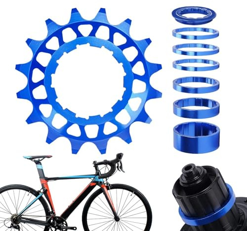 Bicicletta a ruota libera a velocità singola, 16T/18T, modificazione della ruota libera, corona anteriore rigida, adatta per adulti, principianti, bambini, ragazzi, mountain bike, bici da strada