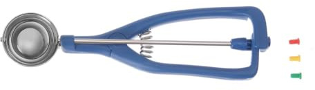 HENDI Eisportionierer Stöckel, verstärktem Glasfasernylongriff, mit Farbclips, geeignet für Geschirrspüler, Eislöffel, Eiscreme Löffel, 1/40, ø45mm, Edelstahl