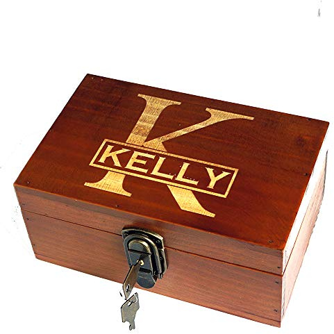 Personalised Wooden Keepsake Box w/Lock Key, Custom Jewelry Box, Bridesmaid Gift, Mother Girlfriend Gift