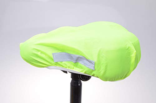 Gravidus Fahrradsatteldecke Reflektorstreifen Neongelb Wasserdicht Schützt Universelle Passform Sattelabdeckung Für Fahrrad