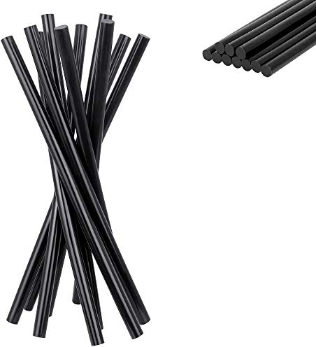 BUZIFU 10 Pezzi Stick Colla a Caldo Nero 270*11 mm Bastoncini Colla a Caldo Bastoncini Adesivi Neri per Pistola a Caldo Bastoncini per Pistola per Colla a Caldo per Colla Pistola Fai da Te Artigianato