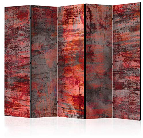 decomonkey Paravent Raumteiler Innen Stein 225x172 cm 5 Teilig Einseitig Room Divider Wall Raumteiler Stehend Trennwand Sichtschutz Spanische Wand Sichtschutzwand Wohnzimmer Holz Haptik Mauer