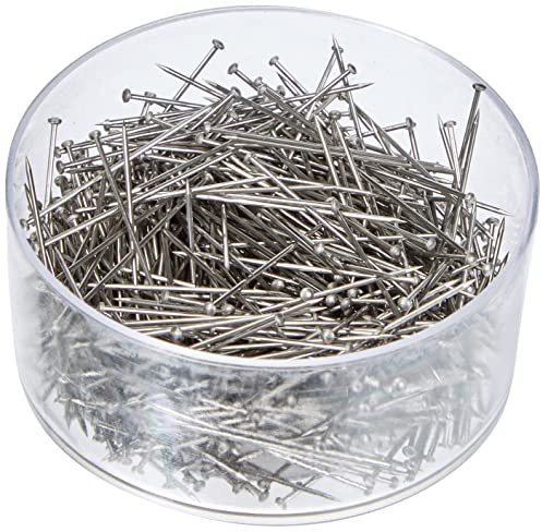 Glorex 5 2002 24 - Stecknadeln, Dose mit 500 Stück, je 3 cm lang, ideal für Näharbeiten, zum Abstecken von Stoff