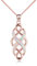 YFN Celtic Knot Necklace Created Opal Pendant Sterling Silver Infinity Love Jewelry (Rose Gold Necklace)