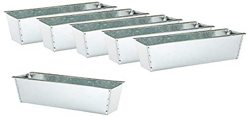 Spetebo Insert de bac à Plantes pour Palette Euro - 6 pièces/Zinc en Argent - bac à Fleurs Balcon bac bac à Plantes
