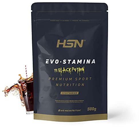 Pre Entreno Sin Cafeína Evostamina de HSN | Sabor Cola 500 g = 25 Tomas por Envase Pre Workout Sin Estimulantes | Creatina + Bicarbonatos + Beta-Alanina + L-Citrulina + Nitratos